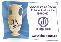 Narozeninové logo CK IRÍNY TOURS - Specialista na Řecko